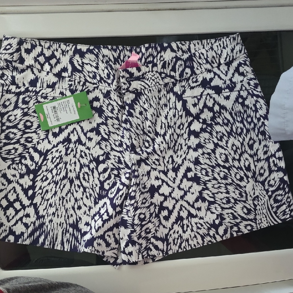Lilly Pulitzer Navy and White Patterned Shorts